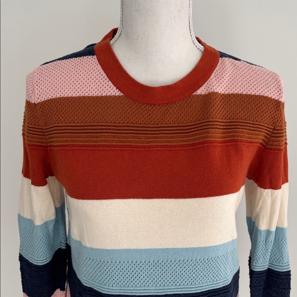 Market & Spruce Colorful Striped Crewneck Sweater - Picture 2 of 10